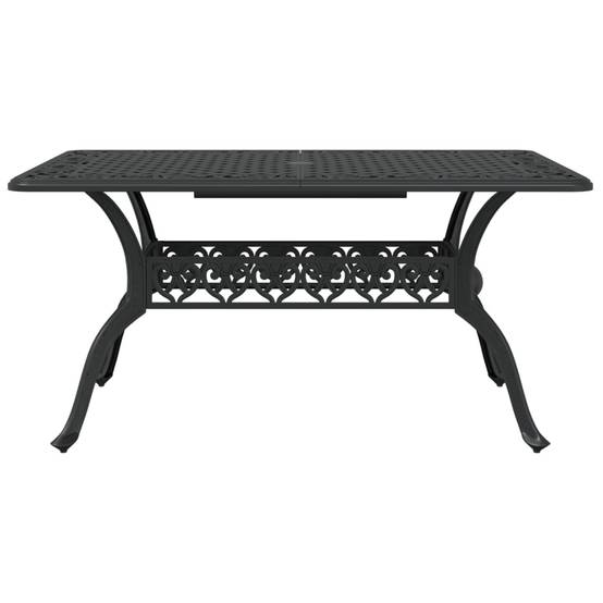 Table de jardin aluminium coulé noir 150 x 90 x 72 cm - PANGIVO - Image 5