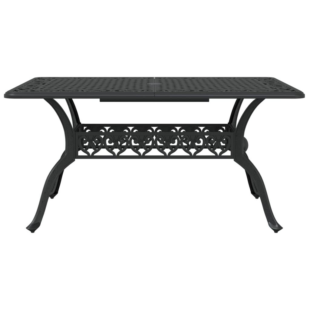 Table de jardin aluminium coulé noir 150 x 90 x 72 cm - PANGIVO - Image 5