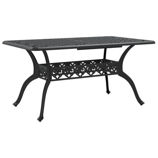 Table de jardin aluminium coulé noir 150 x 90 x 72 cm - PANGIVO - Image 2