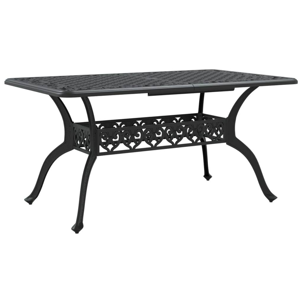 Table de jardin aluminium coulé noir 150 x 90 x 72 cm - PANGIVO - Image 2