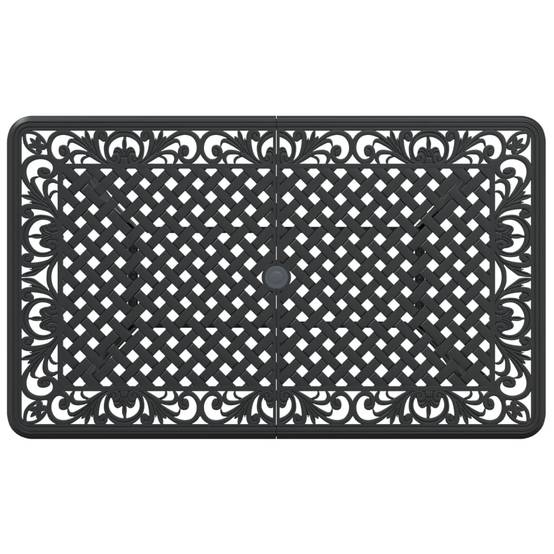 Table de jardin aluminium coulé noir 150 x 90 x 72 cm - PANGIVO - Image 8