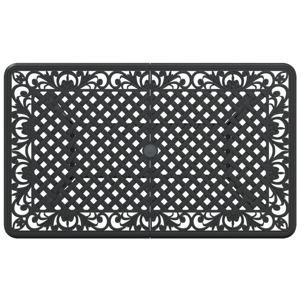Table de jardin aluminium coulé noir 150 x 90 x 72 cm - PANGIVO - Image 8