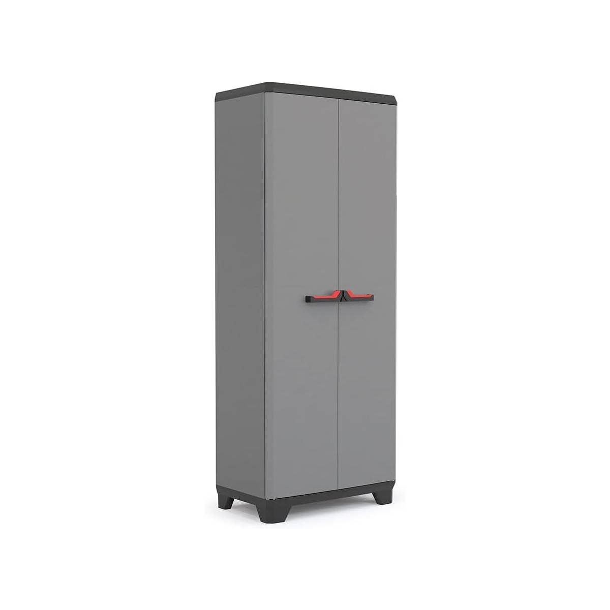 Keter - Armoire de rangement 38 x 39 x 173 cm 2 Portes 3 Étagères 15kg Réglables Grise Intérieur / Exterieur KETER - Imagen 2
