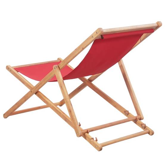 Chaise bois composite 1 places polyester rouge - Prolenta premium p330.4 - Image 3