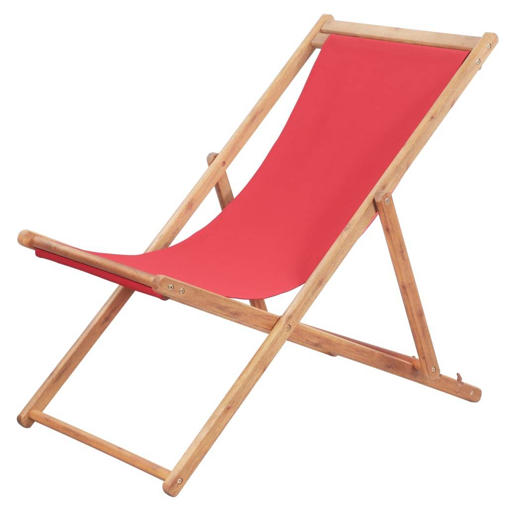 Chaise bois composite 1 places polyester rouge  - Prolenta premium  p330.4 - Image 2