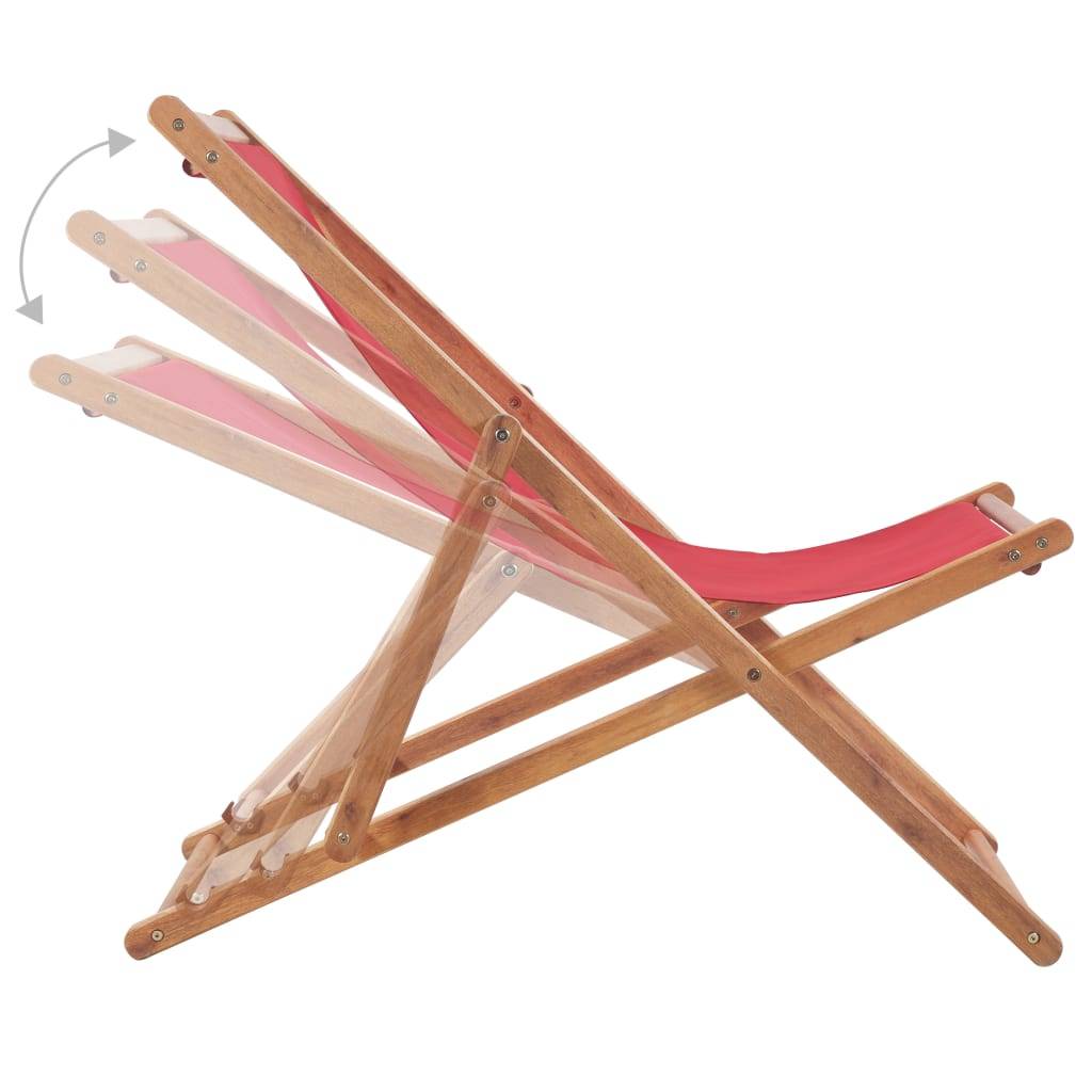 Chaise bois composite 1 places polyester rouge  - Prolenta premium  p330.4 - Image 6