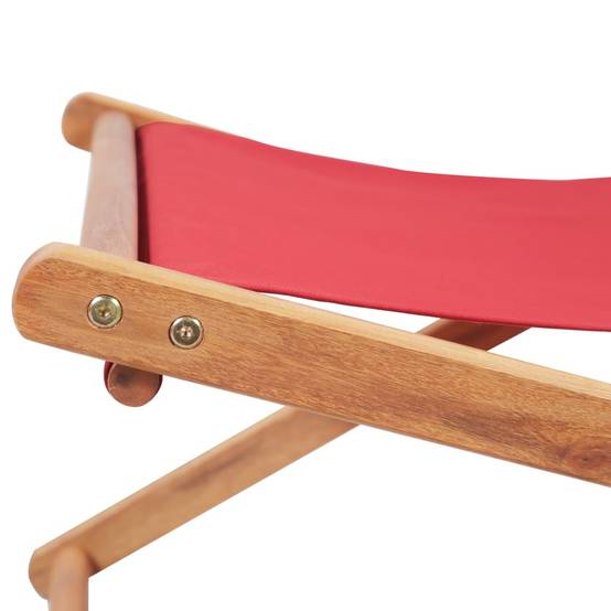 Chaise bois composite 1 places polyester rouge - Prolenta premium p330.4 - Image 8