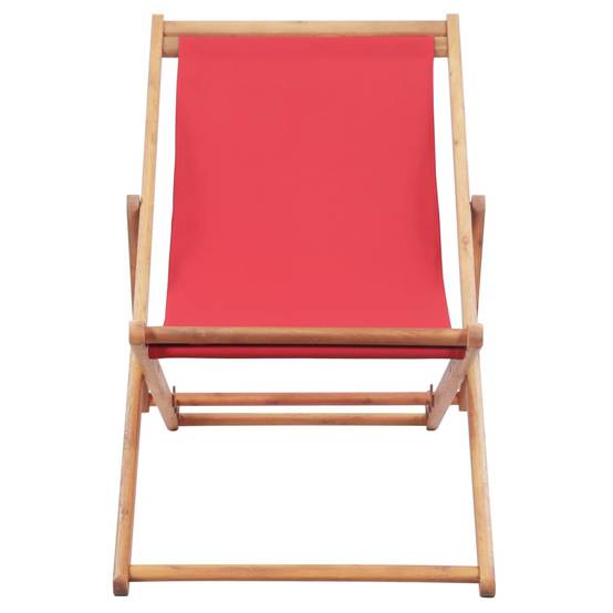 Chaise bois composite 1 places polyester rouge - Prolenta premium p330.4 - Image 1