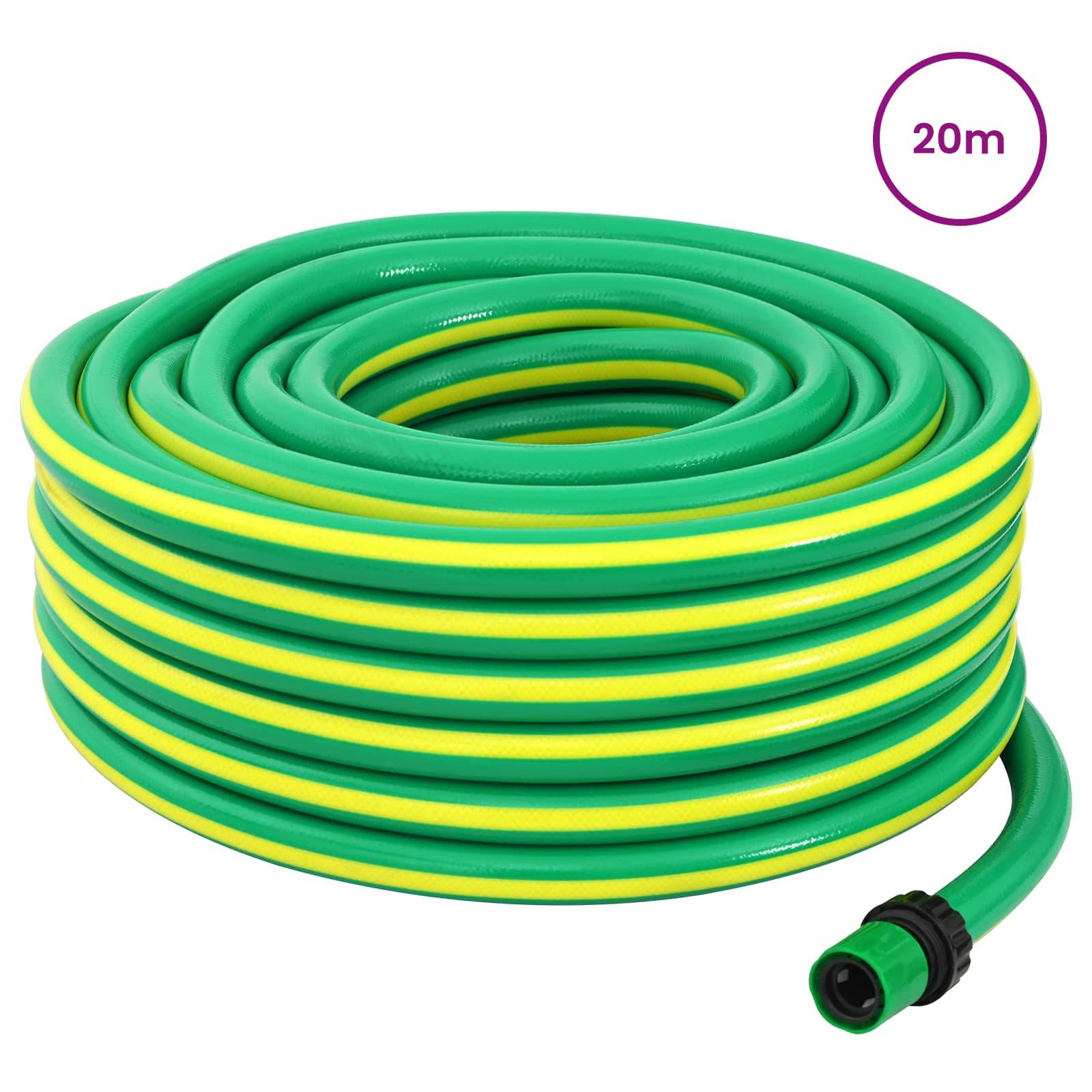 Vidaxl - Tuyau de jardin 5 couches Vert et jaune 1 / 2'' 20 m PVC vidaXL 42035813 - Image 2