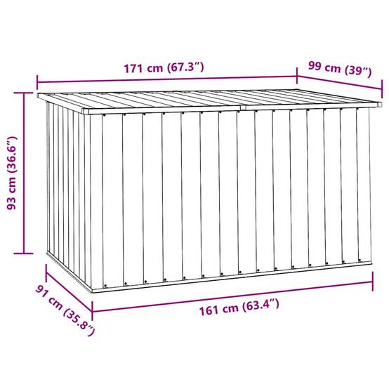 Grand Coffre de Rangement Acier Galvanisé XXXL pour Extérieur Jardin Anthracite 171x99x93 cm – ComfortXL Outdoor Living - Image 5