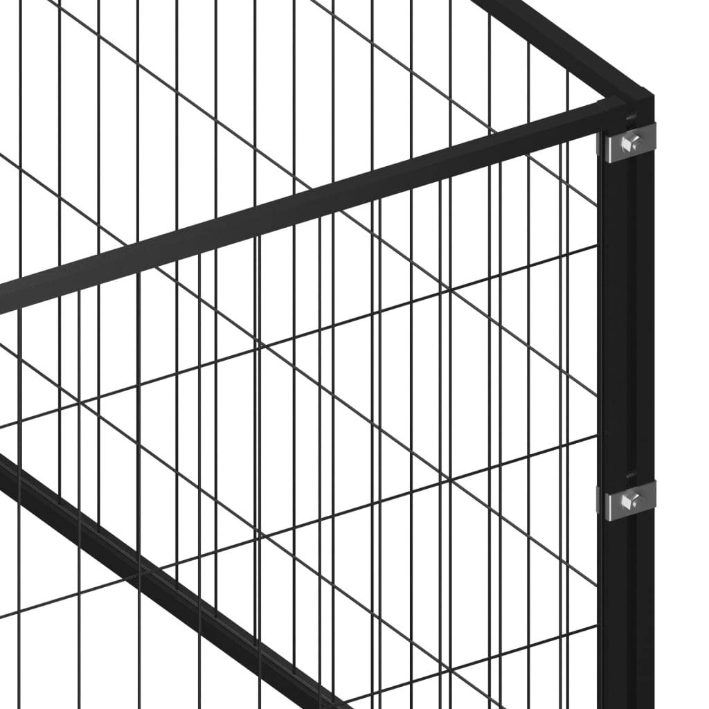 Vidaxl - Chenil Noir 50 m² Acier vidaXL 3082162 - Imagen 4