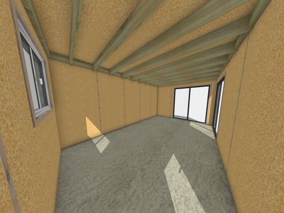 Sans Marque - Extension maison en bois en bois 5,5 x 3,5 x 2,7 m - Image 5