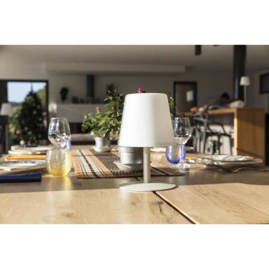 Lumisky - Lampe de table sans fil LED Standy Mini Cream - LUMISKY - Acier creme - Blanc chaud/blanc froid - Autonome 8h - Image 2