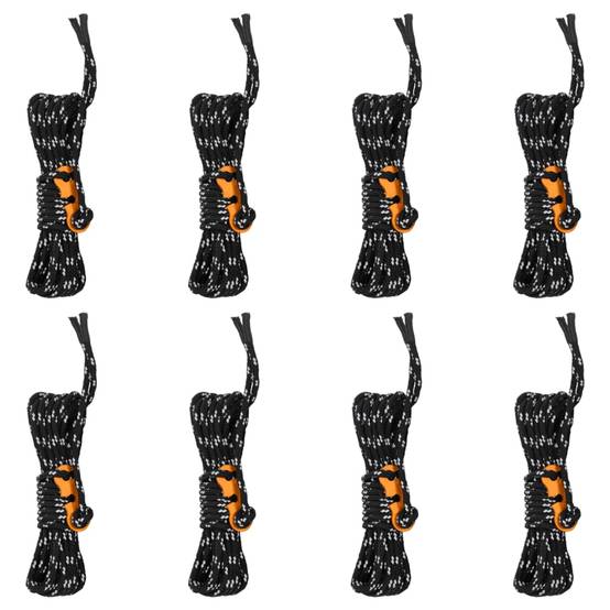 Cordes de haubanage avec clés réfléchissantes 8 pcs 4 m 4 mm Maison Chic - Image 2