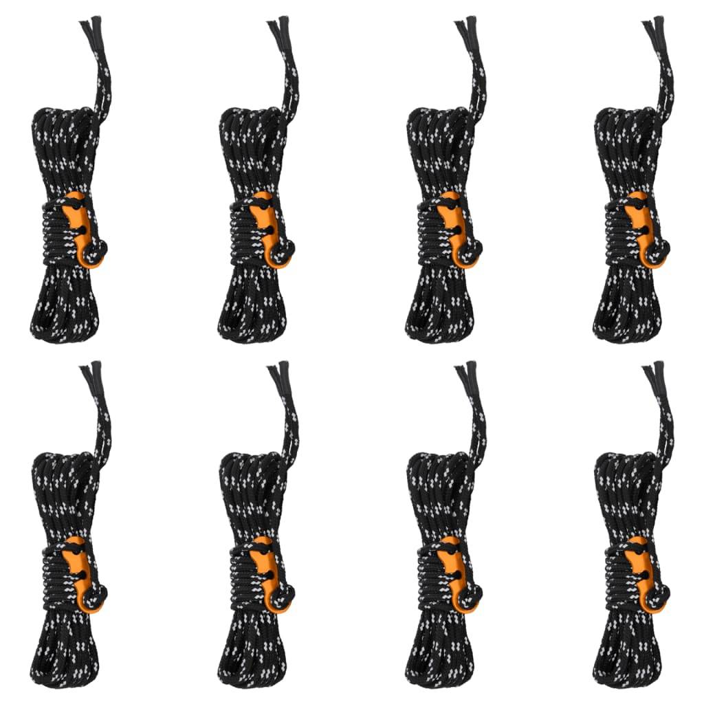 Cordes de haubanage avec clés réfléchissantes 8 pcs 4 m 4 mm Maison Chic - Image 2
