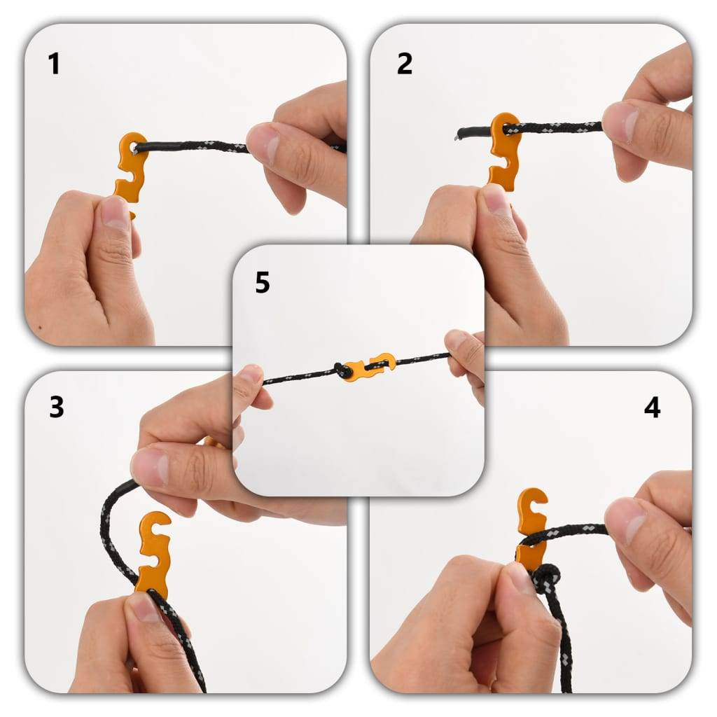 Cordes de haubanage avec clés réfléchissantes 8 pcs 4 m 4 mm Maison Chic - Image 1