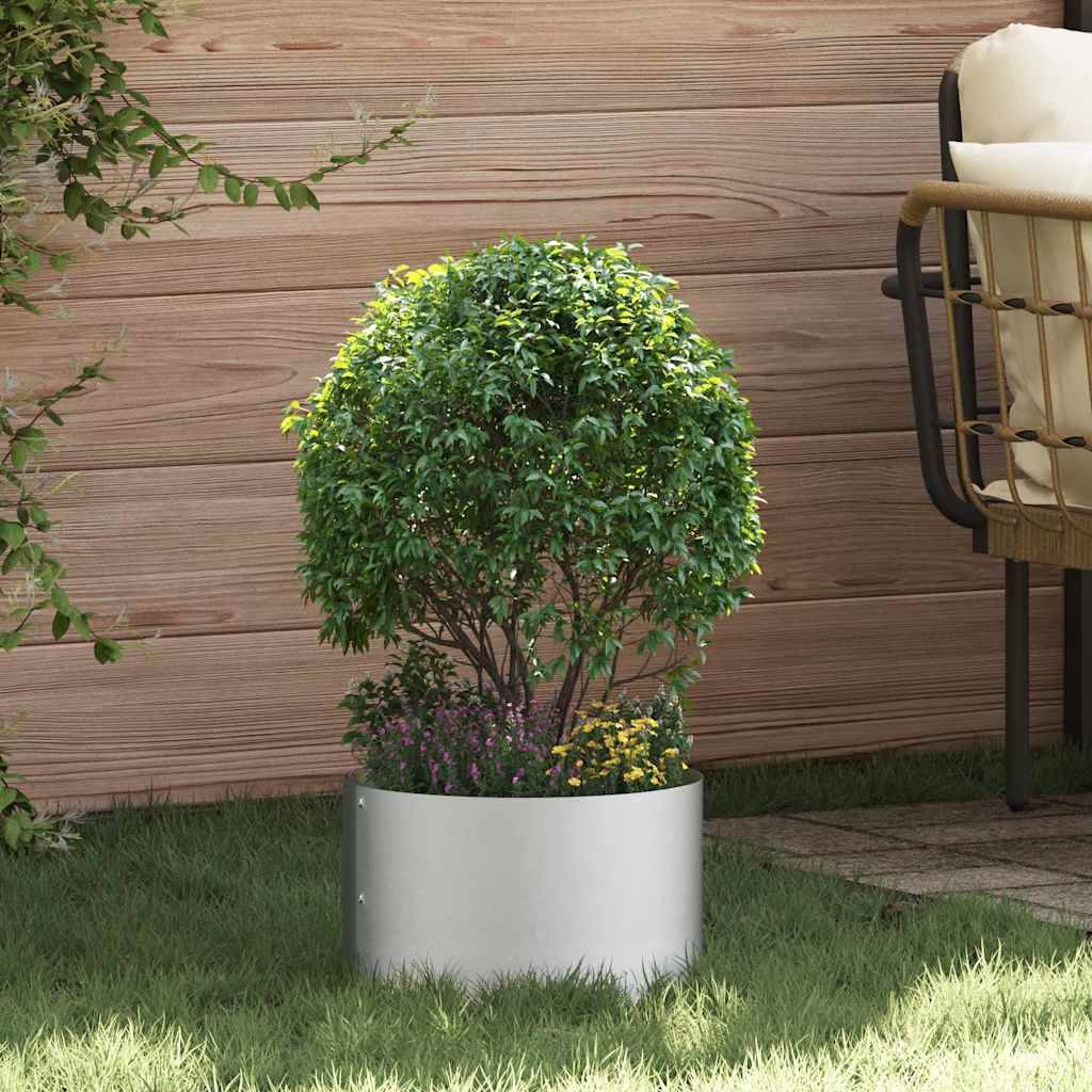 Cache-pot, Pot De Fleurs Argent 30 x 30 x 20 cm Acier galvanisé g340 - Image 2