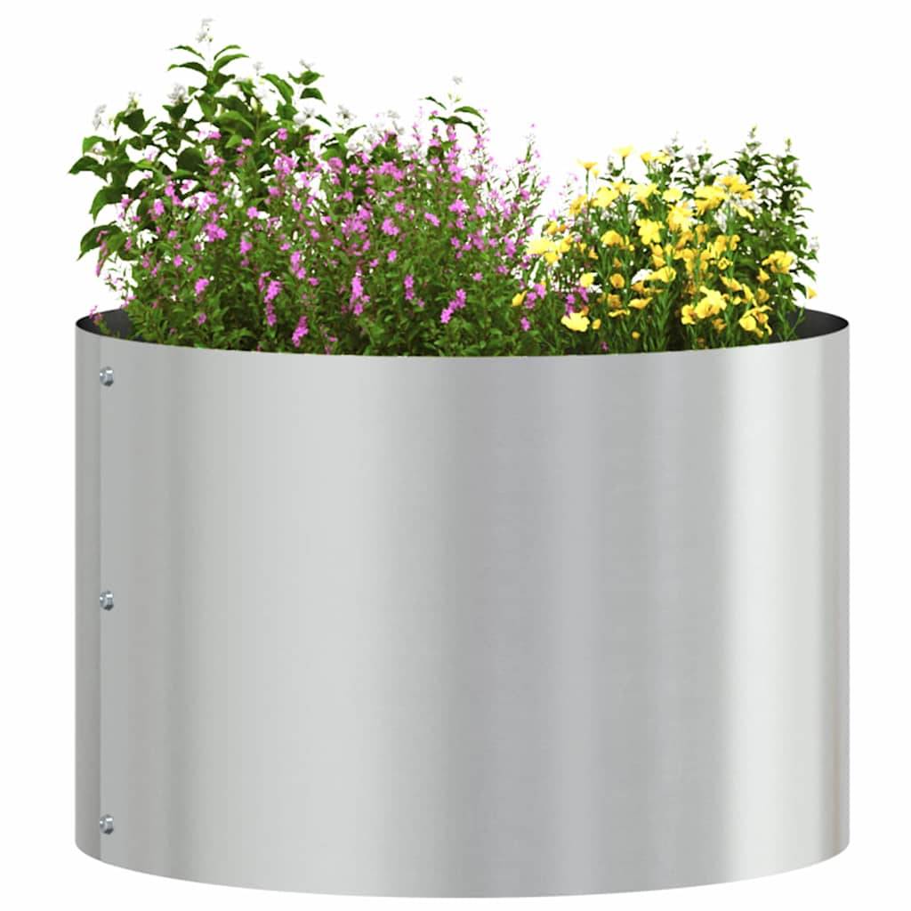 Cache-pot, Pot De Fleurs Argent 30 x 30 x 20 cm Acier galvanisé g340 - Image 3