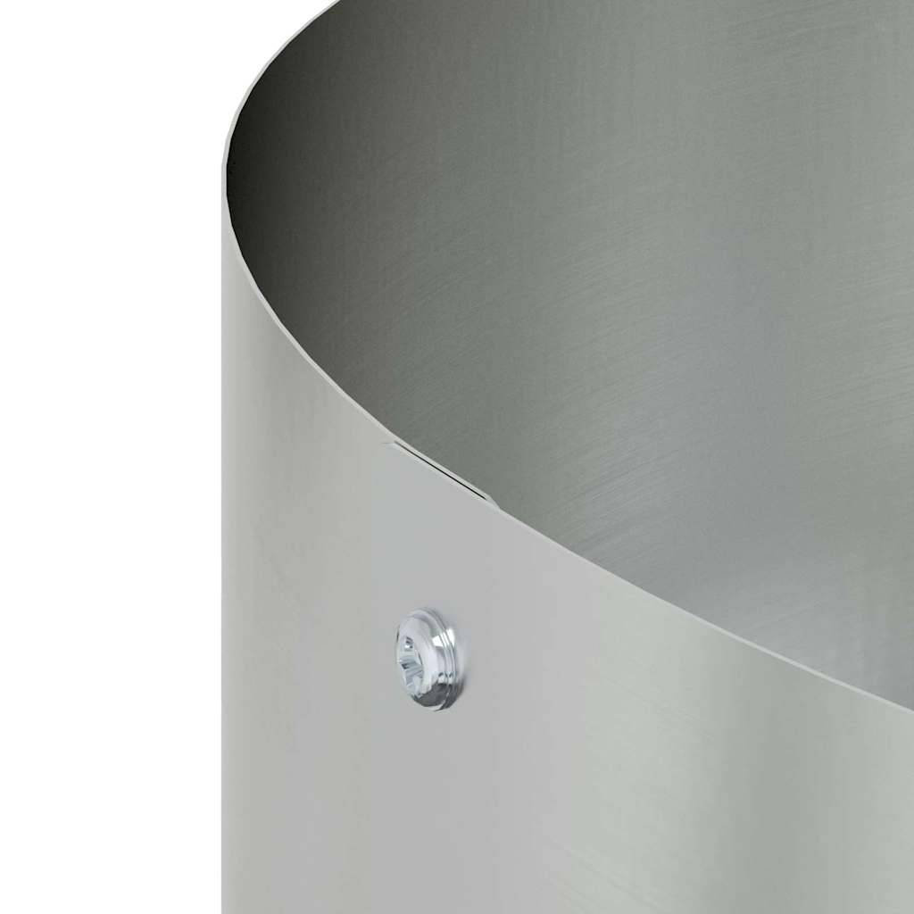 Cache-pot, Pot De Fleurs Argent 30 x 30 x 20 cm Acier galvanisé g340 - Image 6