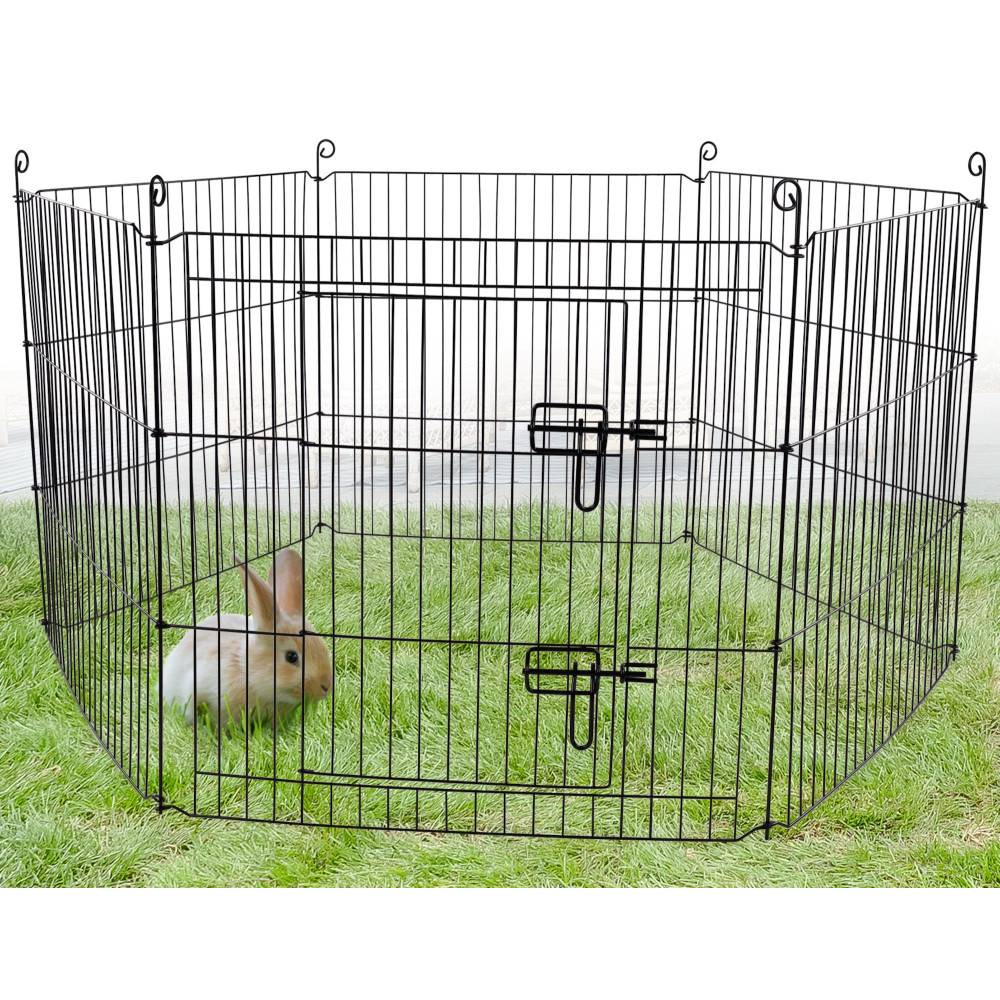 Enclos Zippo noir ø 120 × hauteur 60 cm pour lapin - Imagen 2