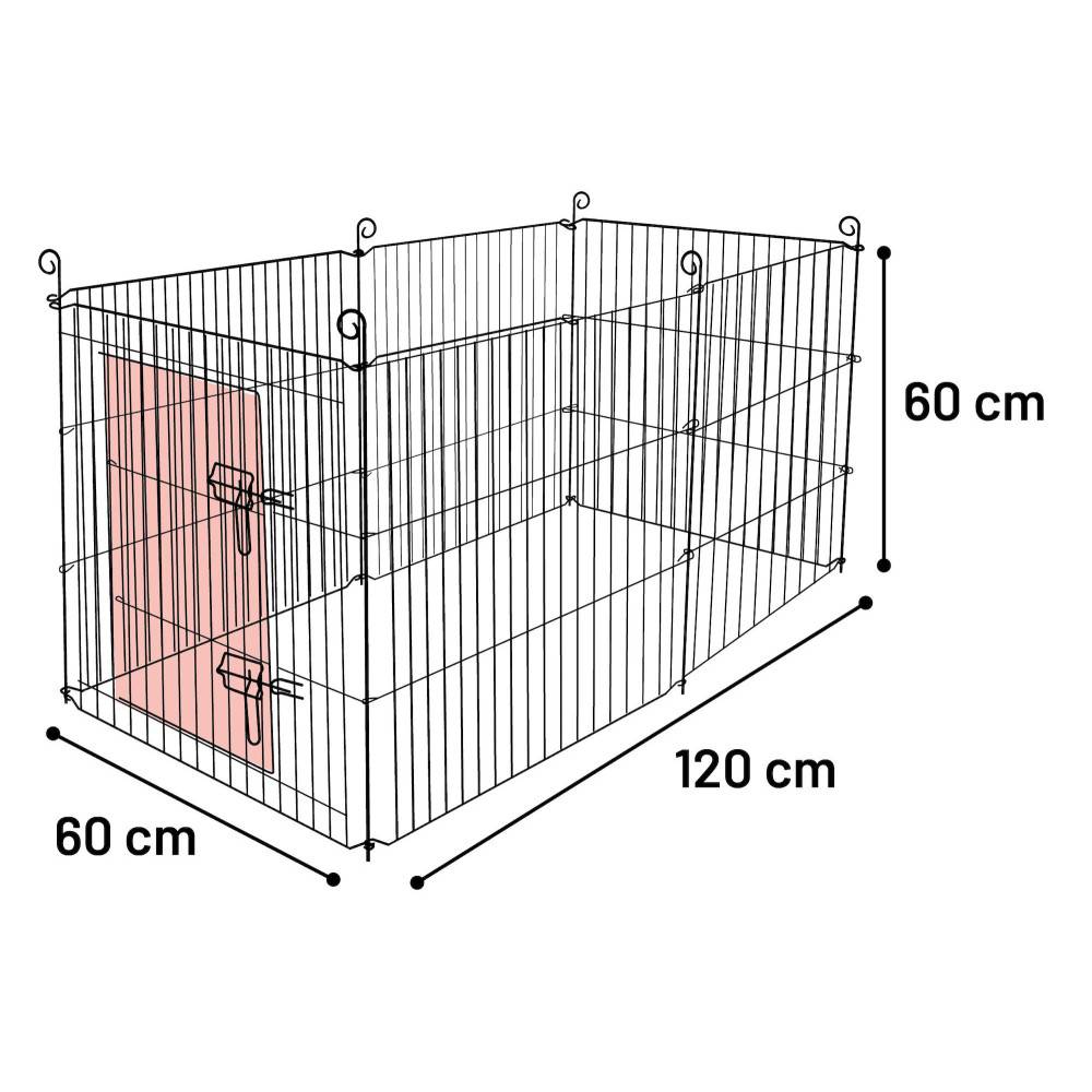 Enclos Zippo noir ø 120 × hauteur 60 cm pour lapin - Imagen 4
