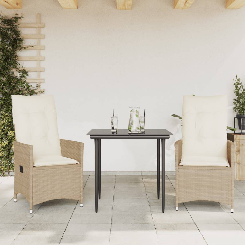 Prolenta Premium - Chaises de jardin rotin beige  56 x 59 x 92 cm  - Prolenta premium p3147.4 - Image 1