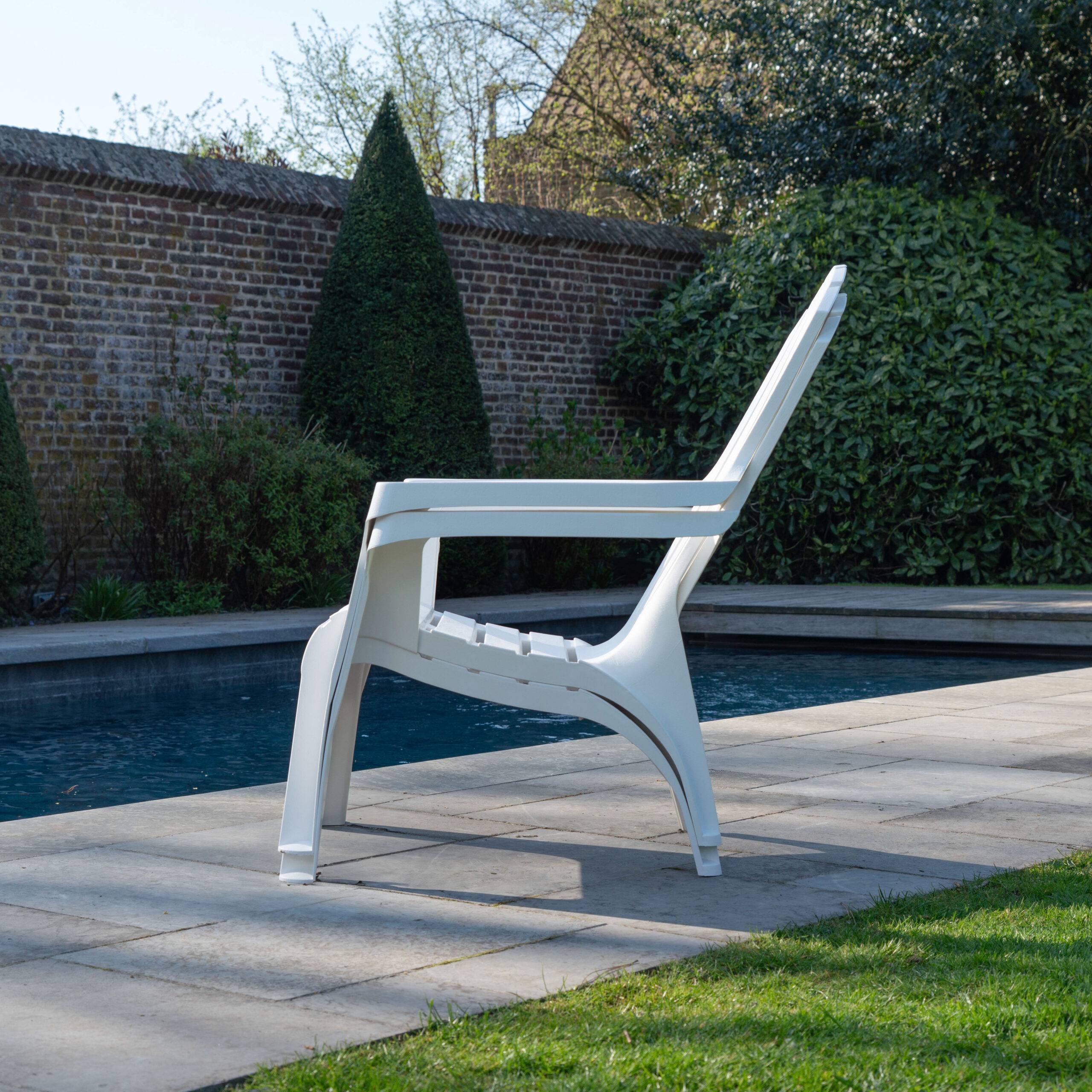 Wilsa Garden - Lot de 2 Fauteuils Adirondack de jardin en résine empilables Blanc - Imagen 4