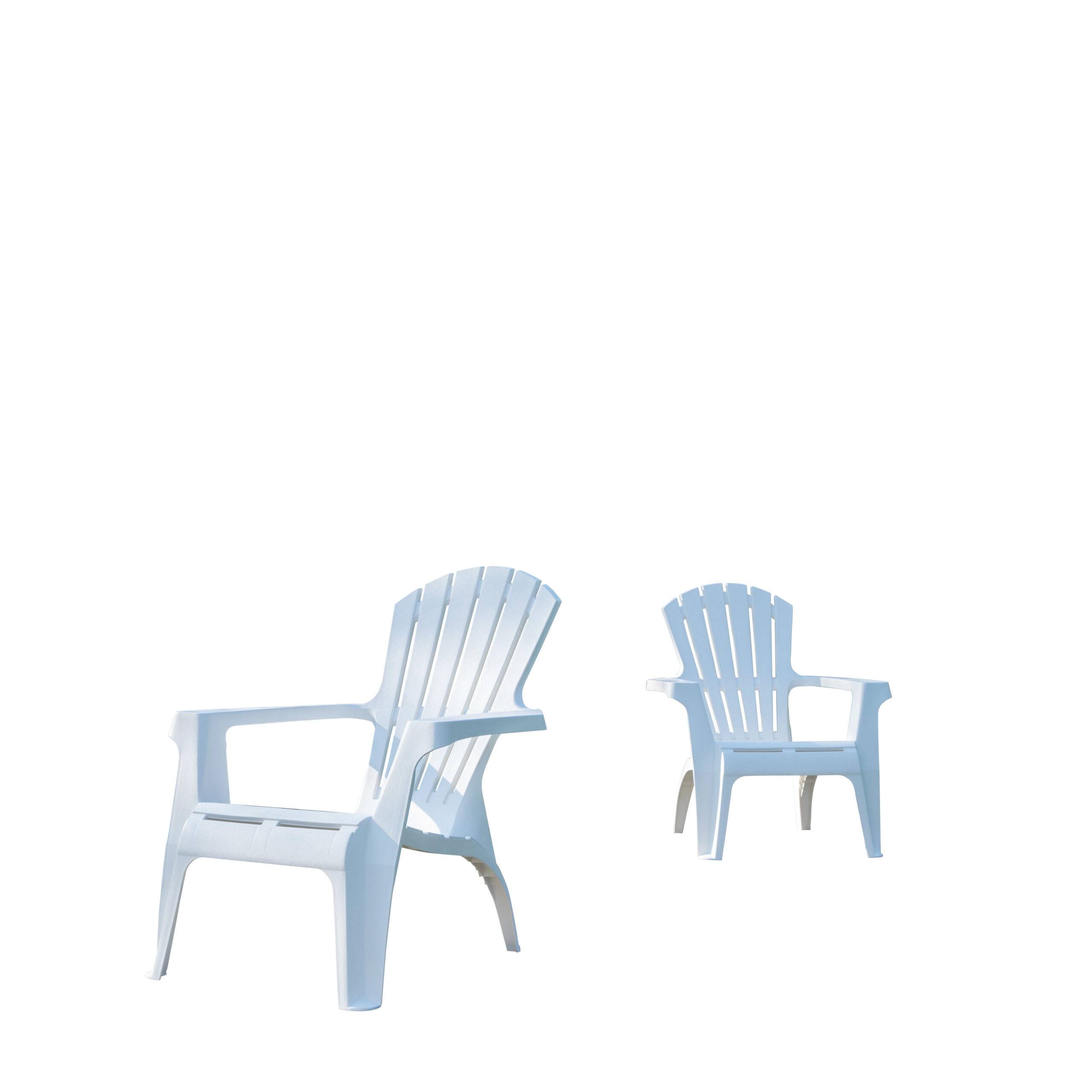 Wilsa Garden - Lot de 2 Fauteuils Adirondack de jardin en résine empilables Blanc - Imagen 2