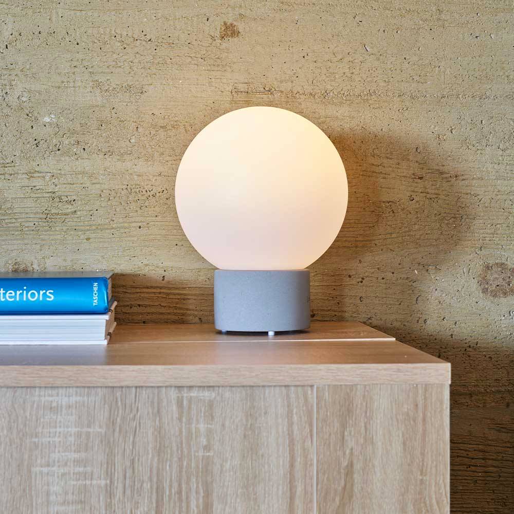 Lumisky - Lampe de table sans fil béton TERRA Gris H25cm - Imagen 5