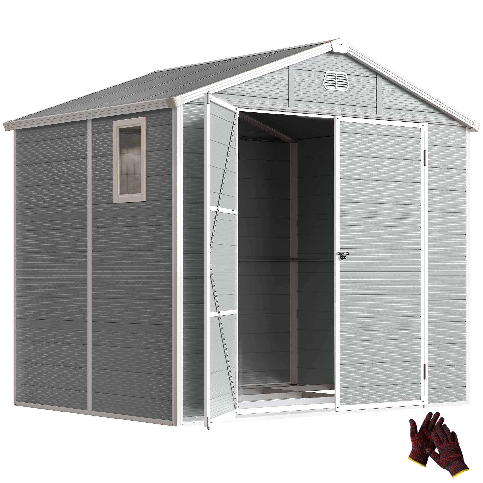 Abri 4,1m² jardin toit double pente 240x190x180/228cm - Image 1