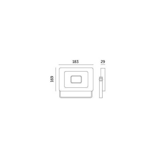 Projecteur LED 50W IP65 extérieur blanc naturel 4000k structure noir - Image 2