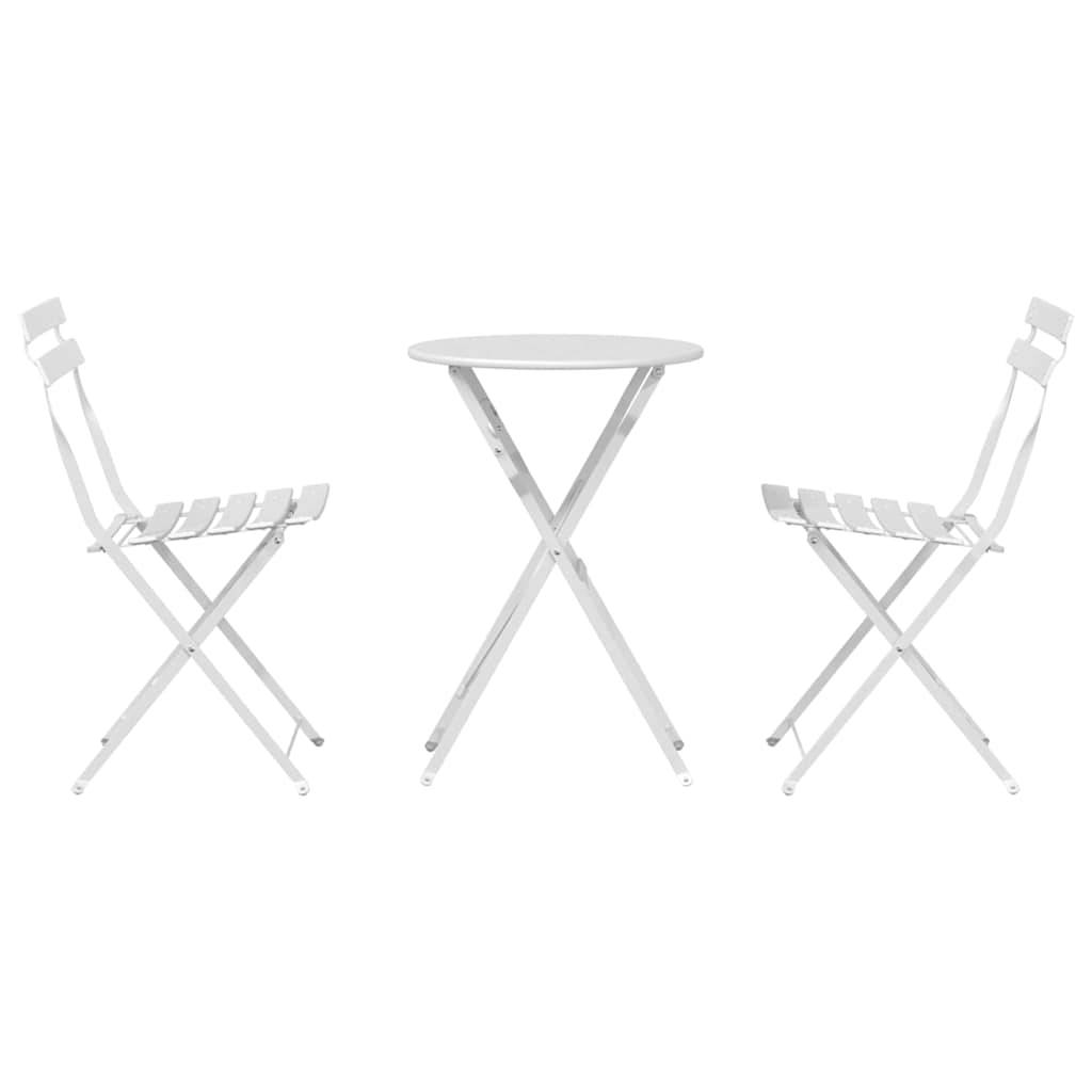 Salon de jardin pliant 2 personnes en Acier pour rangement facile terrasse Blanc – ComfortXL Outdoor Living - Image 7