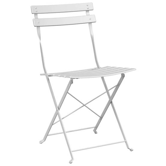 Salon de jardin pliant 2 personnes en Acier pour rangement facile terrasse Blanc – ComfortXL Outdoor Living - Image 5