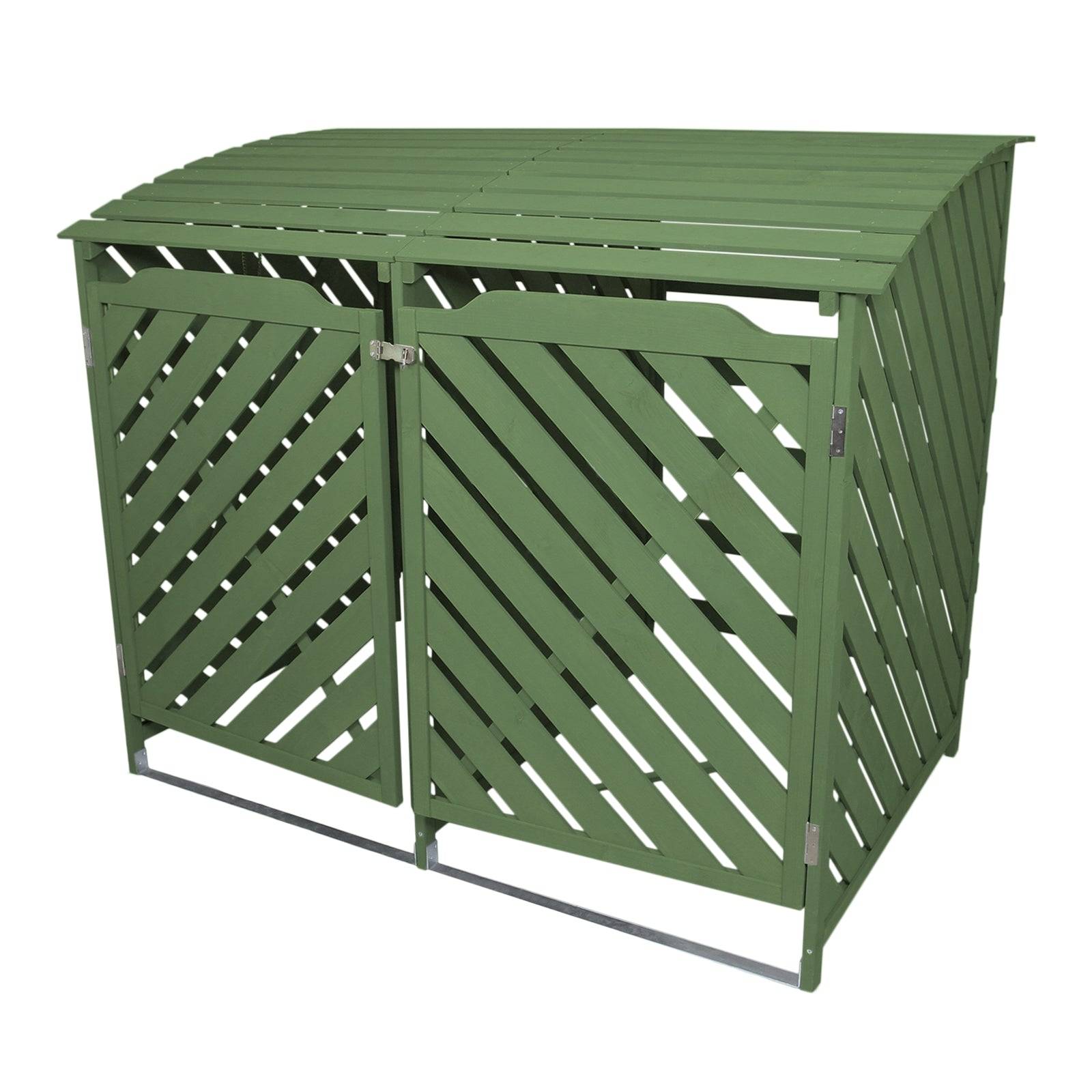 Monstershop - Cache Poubelle Double Vert Sauge - 122cm x 149cm  x 92cm - Image 1