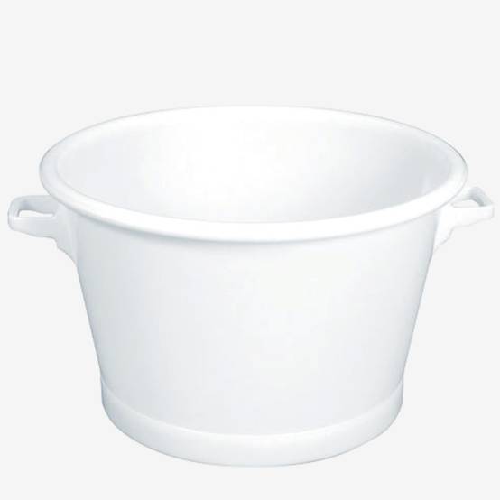 Baquet Rond Fond Renforcé Blanc - Gilac -