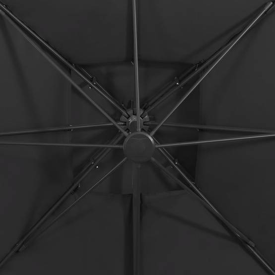 PANGIVO - Parasol déporté aluminium noir 300 x 300 x 258 cm - PANGIVO - Image 8