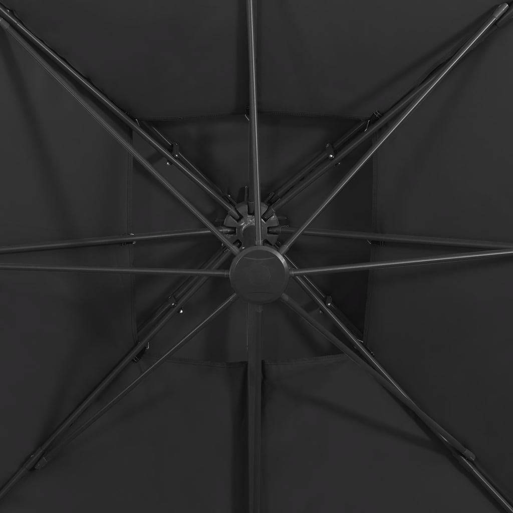 PANGIVO - Parasol déporté aluminium noir 300 x 300 x 258 cm - PANGIVO - Image 8