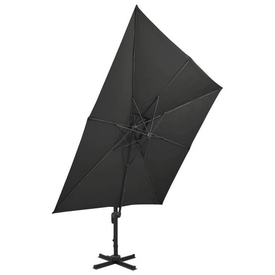 PANGIVO - Parasol déporté aluminium noir 300 x 300 x 258 cm - PANGIVO - Image 2