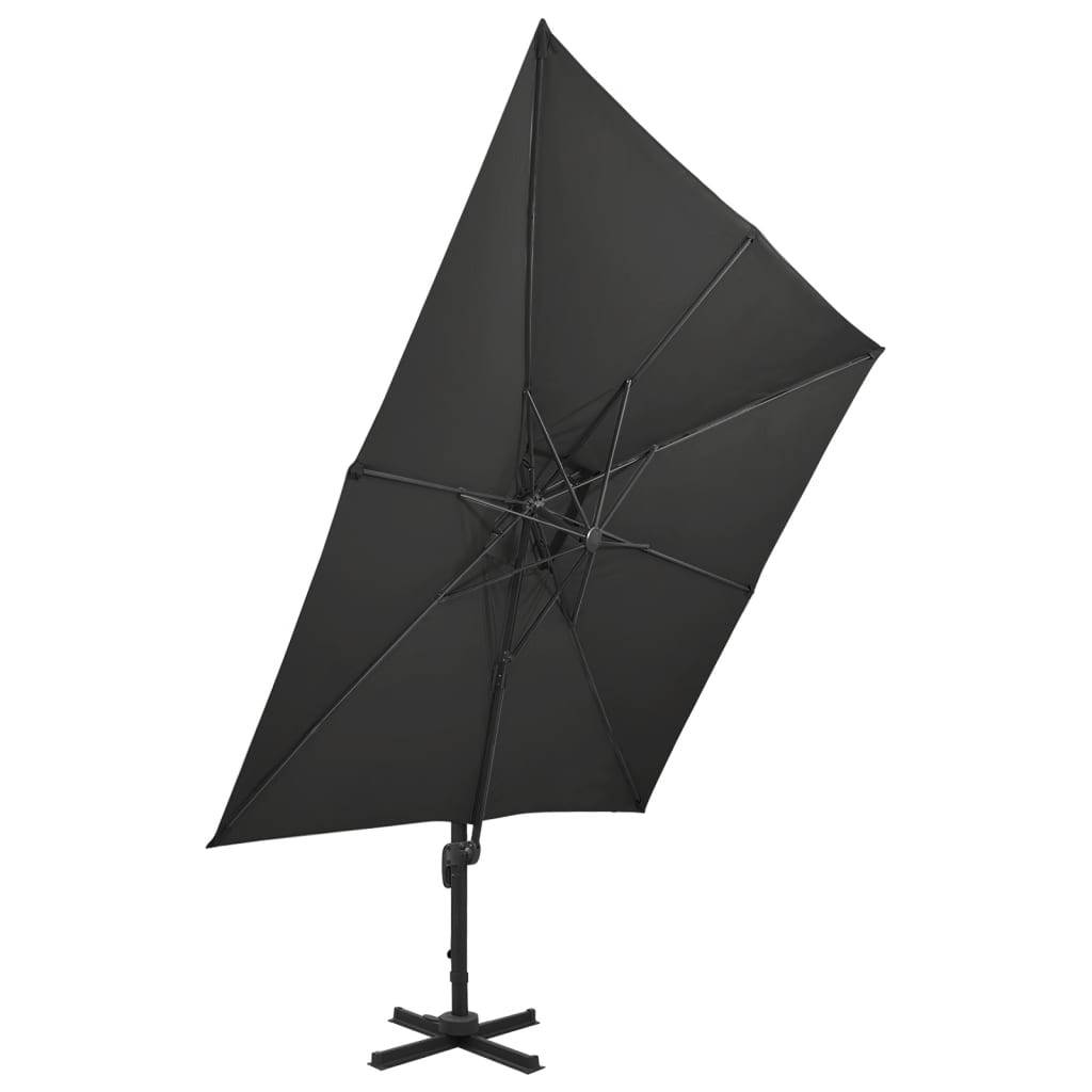 PANGIVO - Parasol déporté aluminium noir 300 x 300 x 258 cm - PANGIVO - Image 2