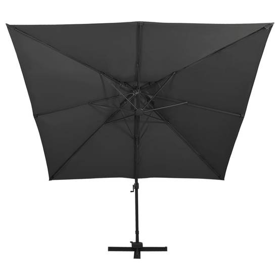 PANGIVO - Parasol déporté aluminium noir 300 x 300 x 258 cm - PANGIVO - Image 3