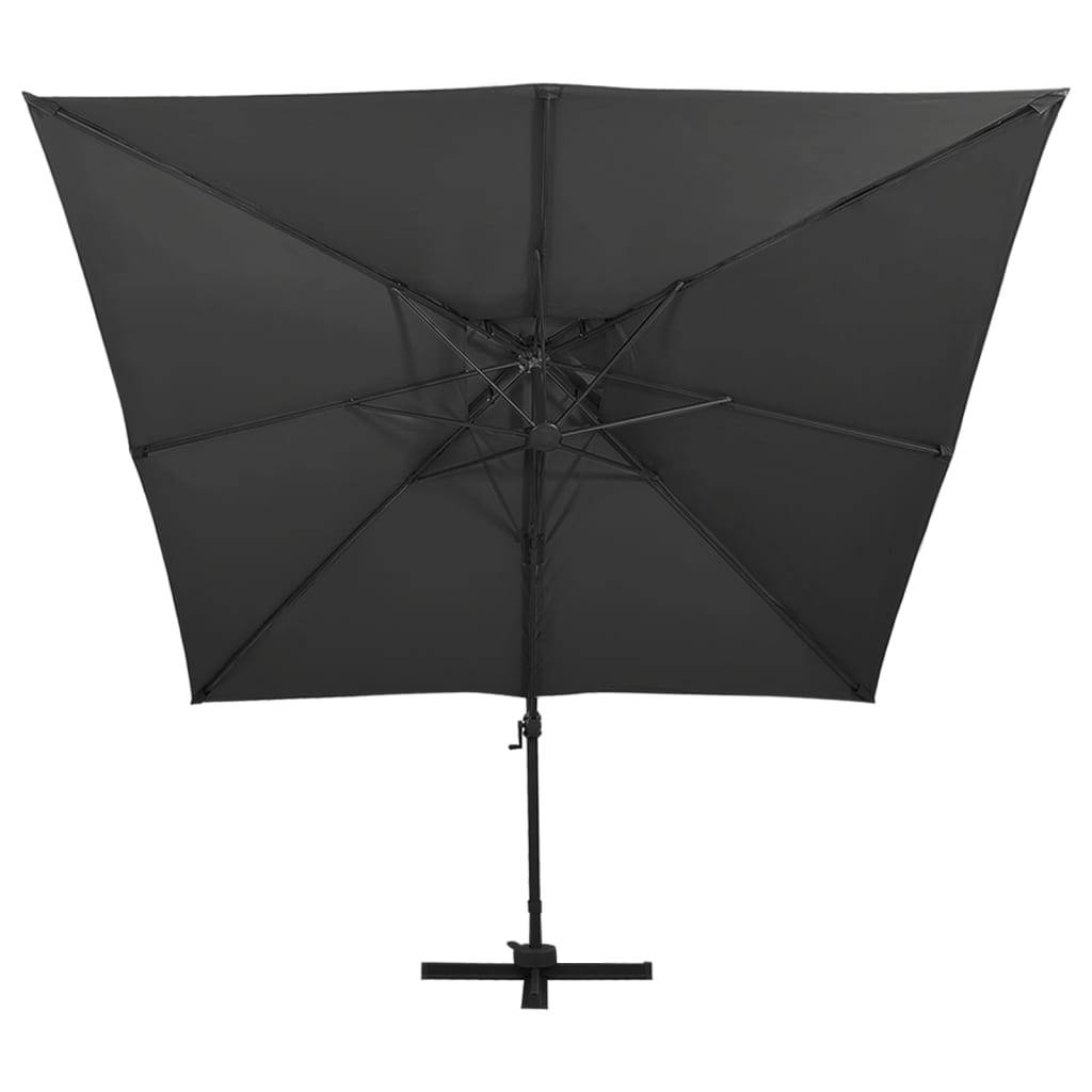PANGIVO - Parasol déporté aluminium noir 300 x 300 x 258 cm - PANGIVO - Image 3