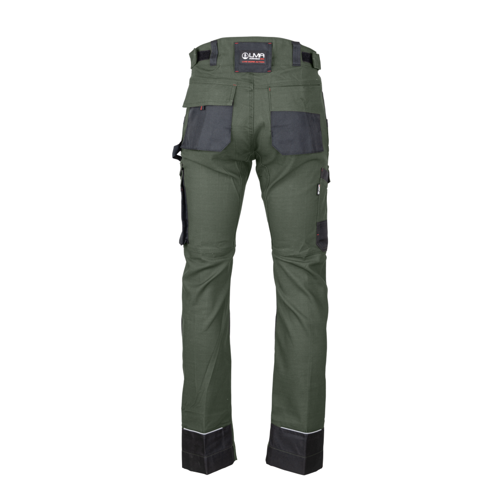 Pantalon bicolore avec poches genouillères LMA MEMORY Kaki / Noir 42 - Imagen 2