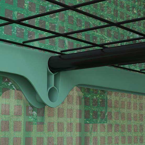 Outsunny - Serre de balcon 120x50x170cm avec 4 étagères, bâche renforcée 135g/m², porte zippée enroulable pour plantes, châssis acier vert - Outsunny - Image 9
