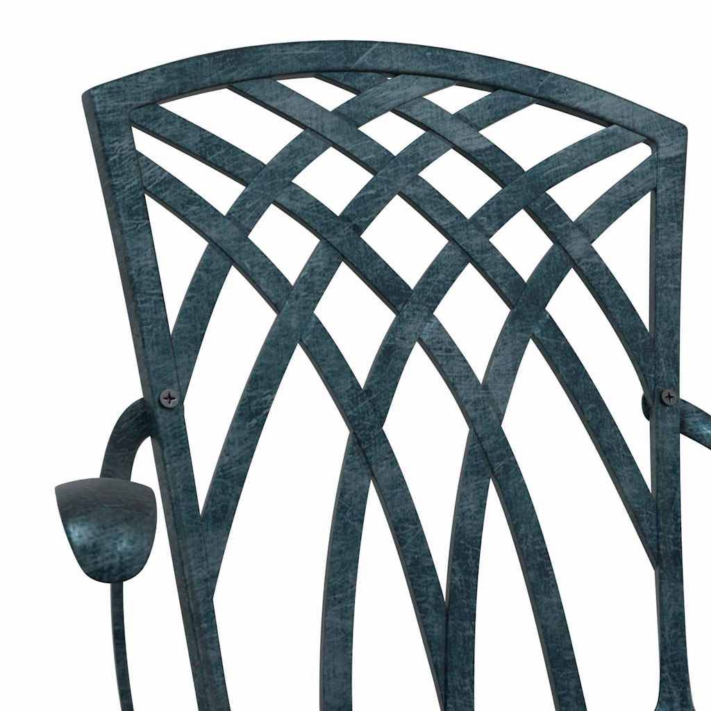 Chaise de jardin aluminium vert 53 x 51 x 88,5 cm - PANGIVO - Image 7