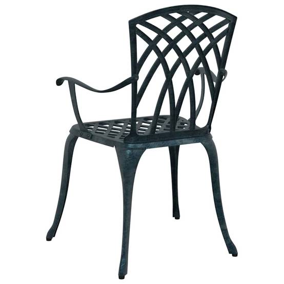 Chaise de jardin aluminium vert 53 x 51 x 88,5 cm - PANGIVO - Image 6