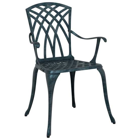 Chaise de jardin aluminium vert 53 x 51 x 88,5 cm - PANGIVO - Image 3