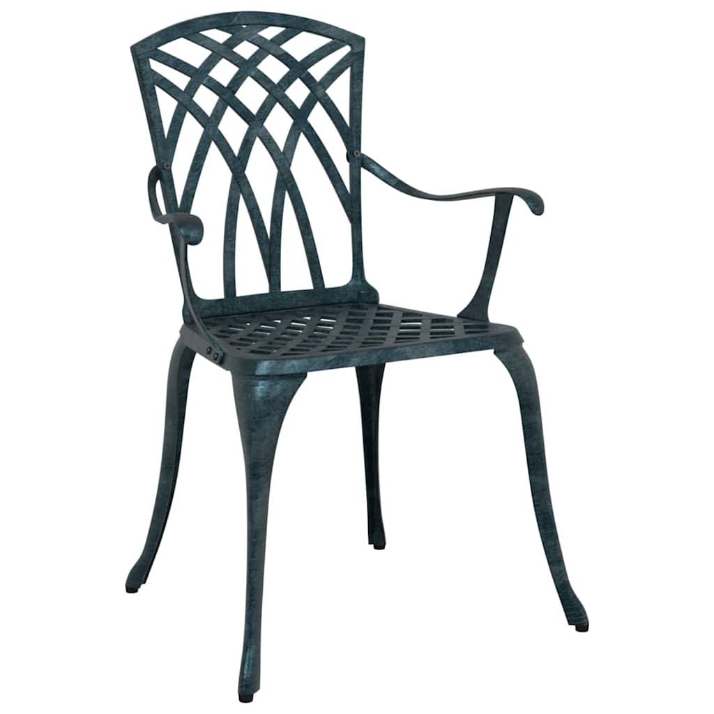 Chaise de jardin aluminium vert 53 x 51 x 88,5 cm - PANGIVO - Image 3