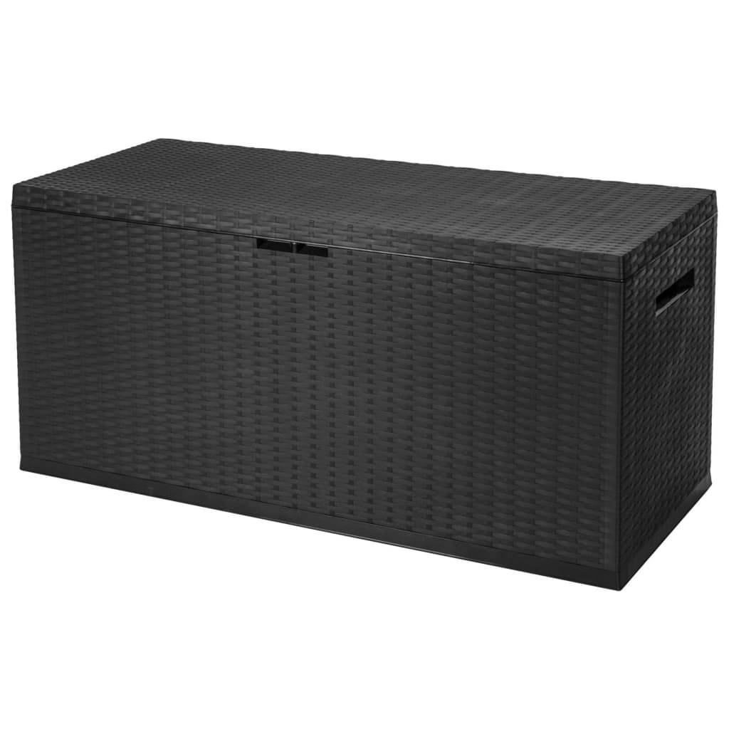 Helloshop26 - Coffre boîte de rangement de jardin 312 litres gris foncé - Imagen 2