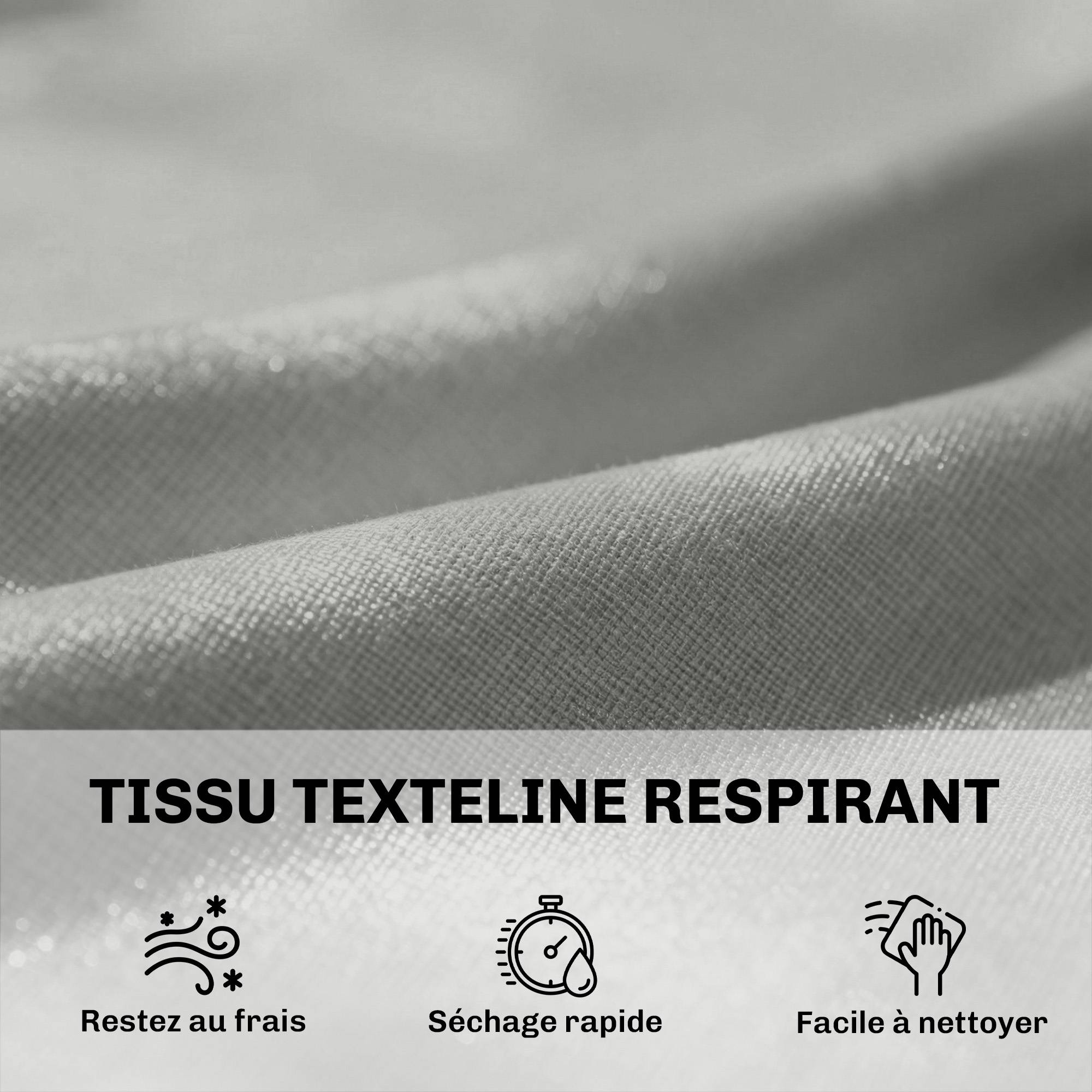 Bain de soleil transat résine tressée dossier réglable jardin piscine gris clair - ComfortXL Outdoor Living - Image 9