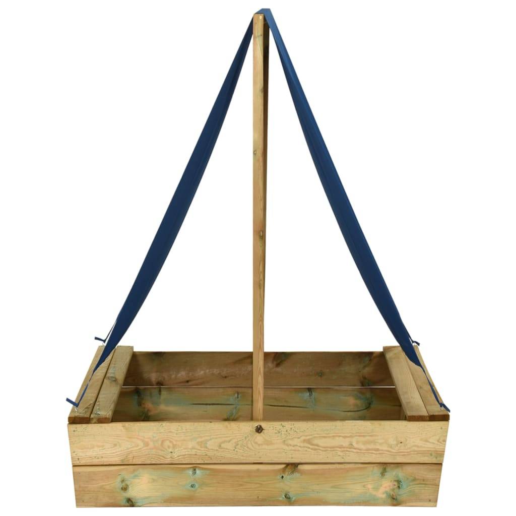 Bac à sable - Maison de jeu pour enfants avec toit 80x60x97,5 cm Bois de pin imprégné - Image 1